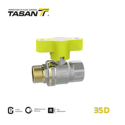 Válvula de bola de gas de latón PN5/72.5psi 35D