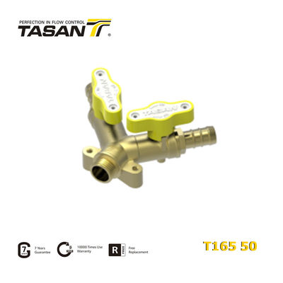 1/2 &quot;X 10,5 mm X 10,5 mm válvula de gas de latón bidireccional macho X conector de manguera doble resistente al desgaste