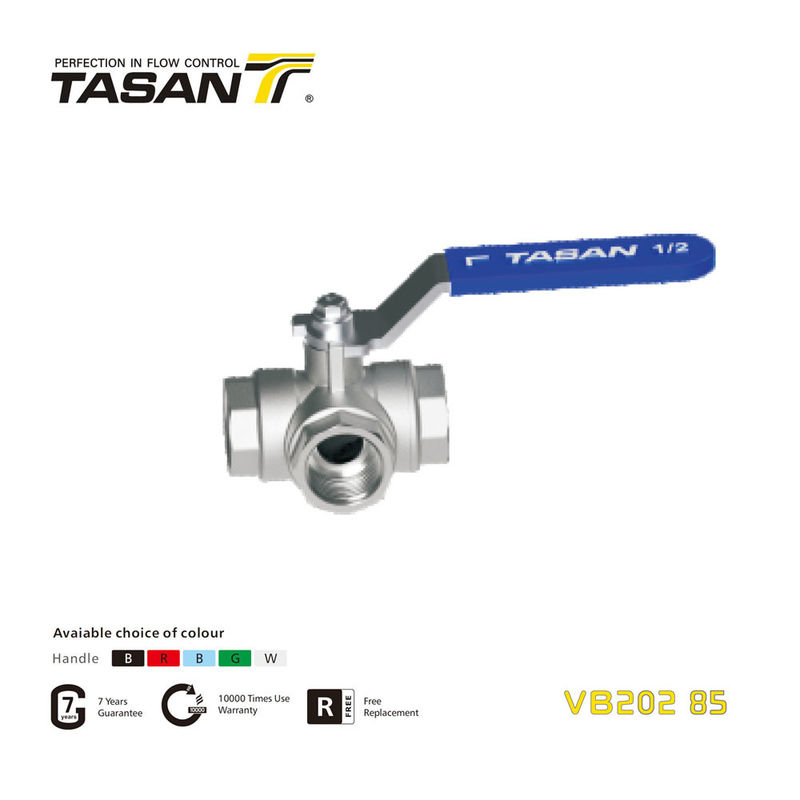 25Bar Válvula de bola de 3 vías de latón ISO228 Rosca 2 '' Ips Válvula de bola VB202 85