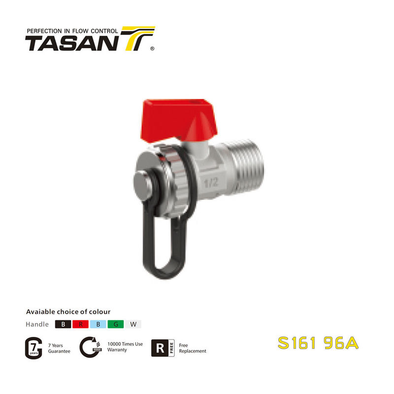 Rosca macho ISO 228 16 de la vávula de bola para caldera de latón S161 96A, 3/8''~1/2''