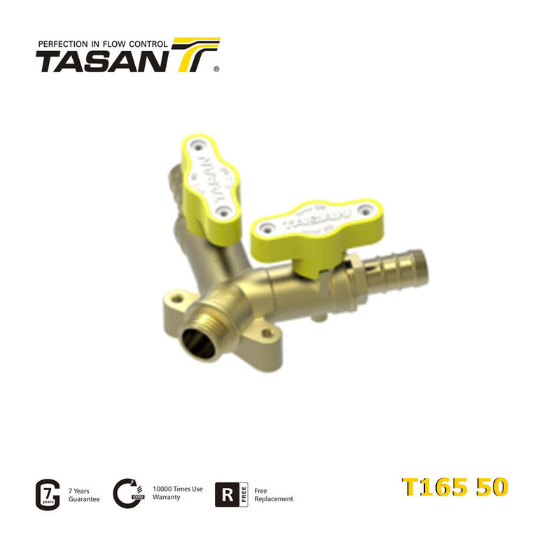 1/2 &quot;X 10,5 mm X 10,5 mm válvula de gas de latón bidireccional macho X conector de manguera doble resistente al desgaste