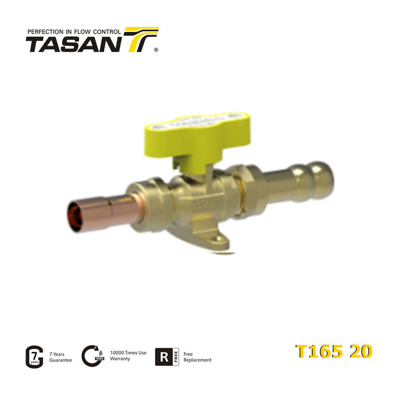 TASAN 1/2"X14mm / 16mm Manguera Válvula de bola de línea de gas Válvula de gas manual T165 20